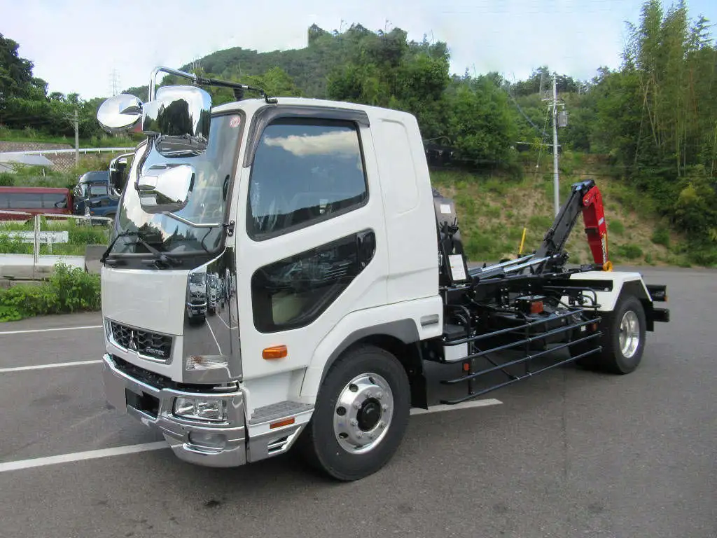 三菱 ファイター 中型/増トン アームロール ツインホイスト ベッド の中古トラック【車両No.171206】