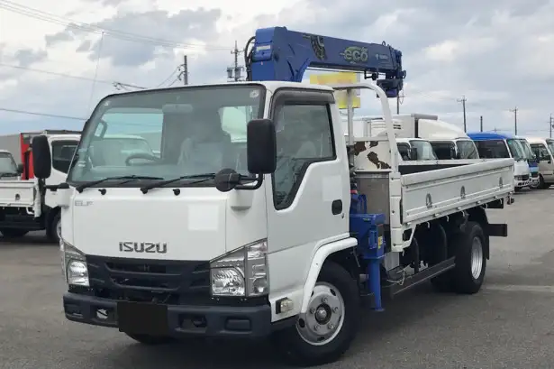 いすゞ エルフ 小型 クレーン付 3段 ラジコン の中古トラック【車両No.171011】