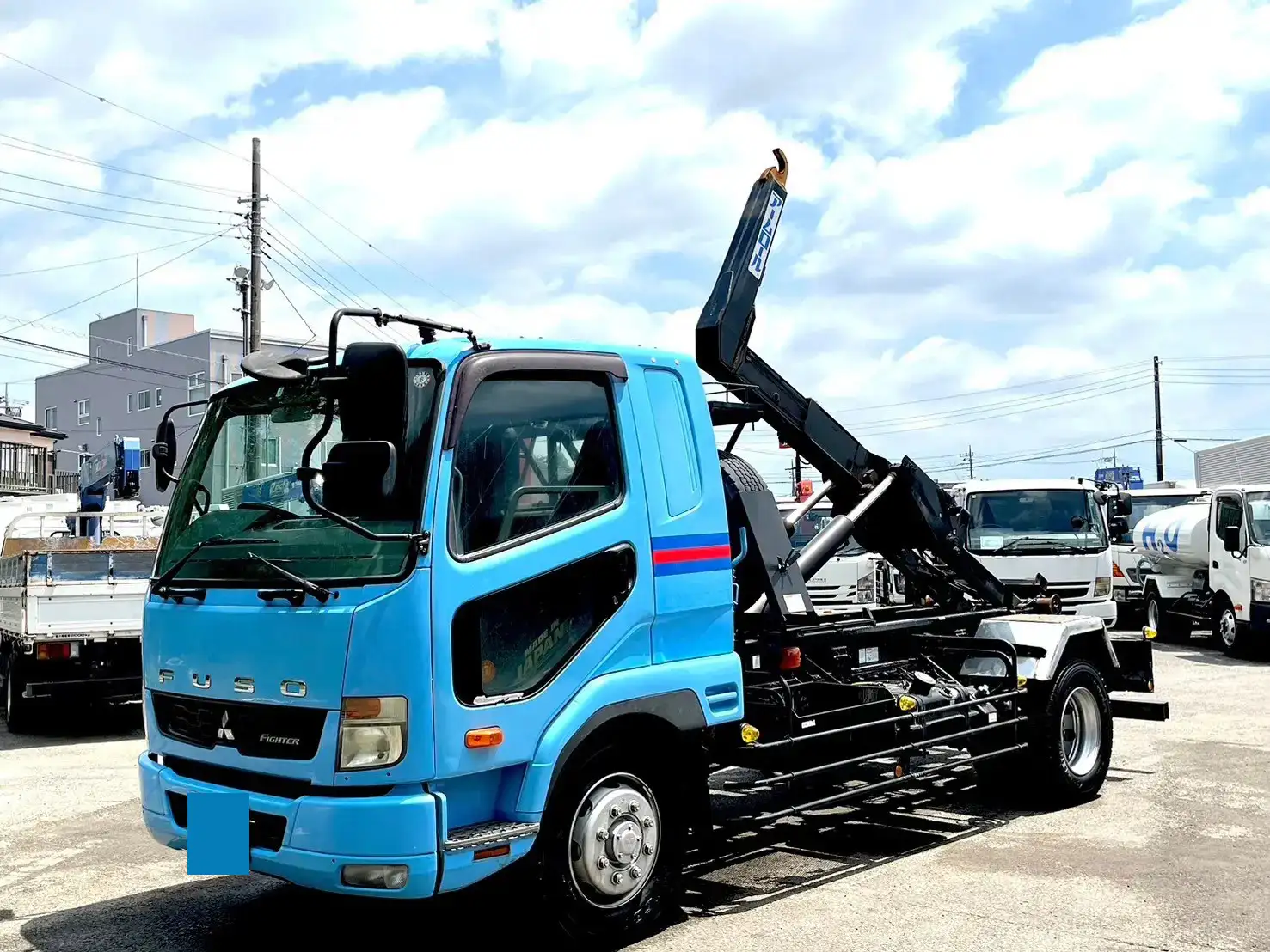 三菱 ファイター 中型/増トン アームロール ツインホイスト ベッド の中古トラック【車両No.171255】