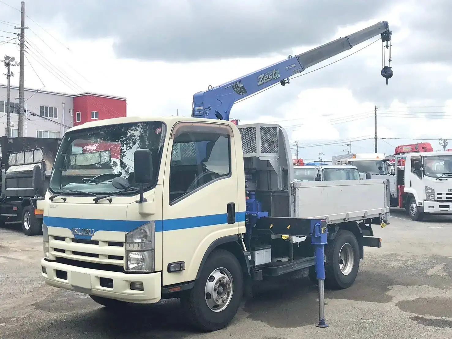 いすゞ エルフ 小型 クレーン付 アルミブロック 3段 の中古トラック【車両No.171945】