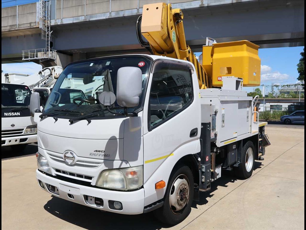 日野 デュトロ 小型 高所・建柱車 高所作業車 電工仕様｜画像1