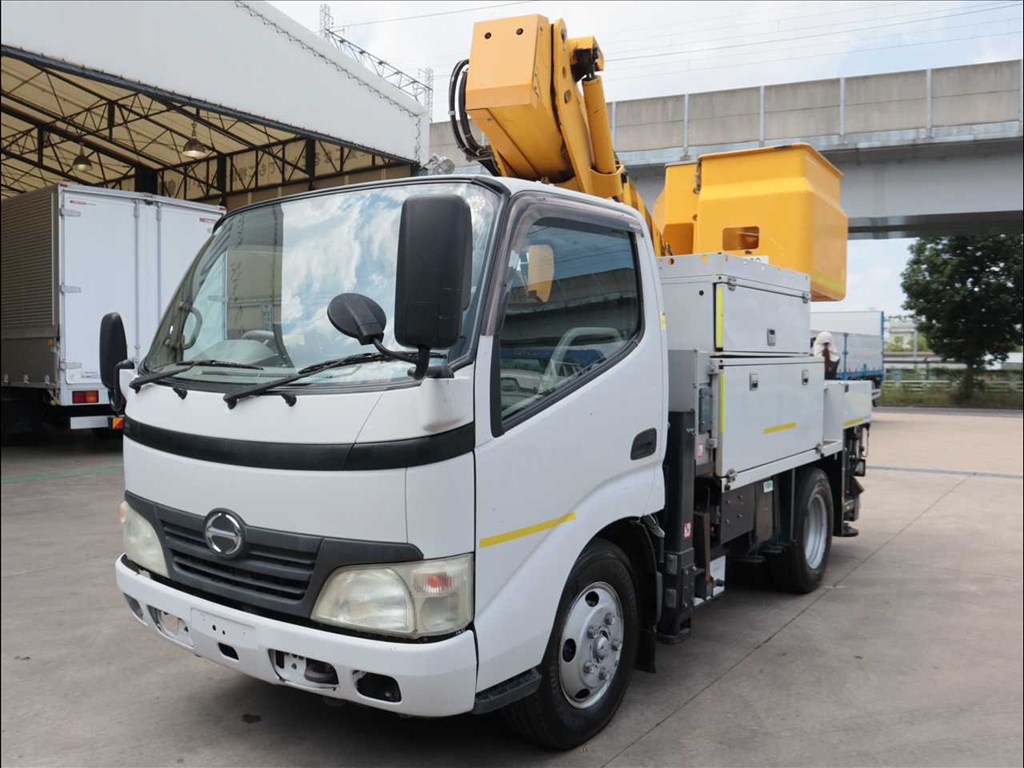 日野 デュトロ 小型 高所・建柱車 高所作業車 電工仕様｜画像1