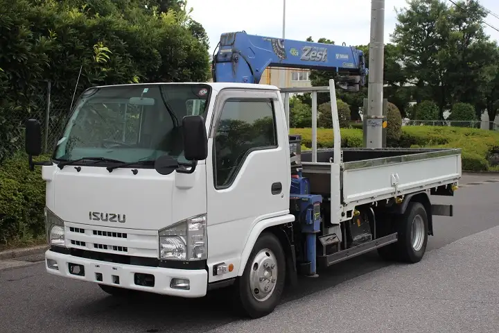 いすゞ エルフ 小型 クレーン付 床鉄板 3段 の中古トラック【車両No.173584】