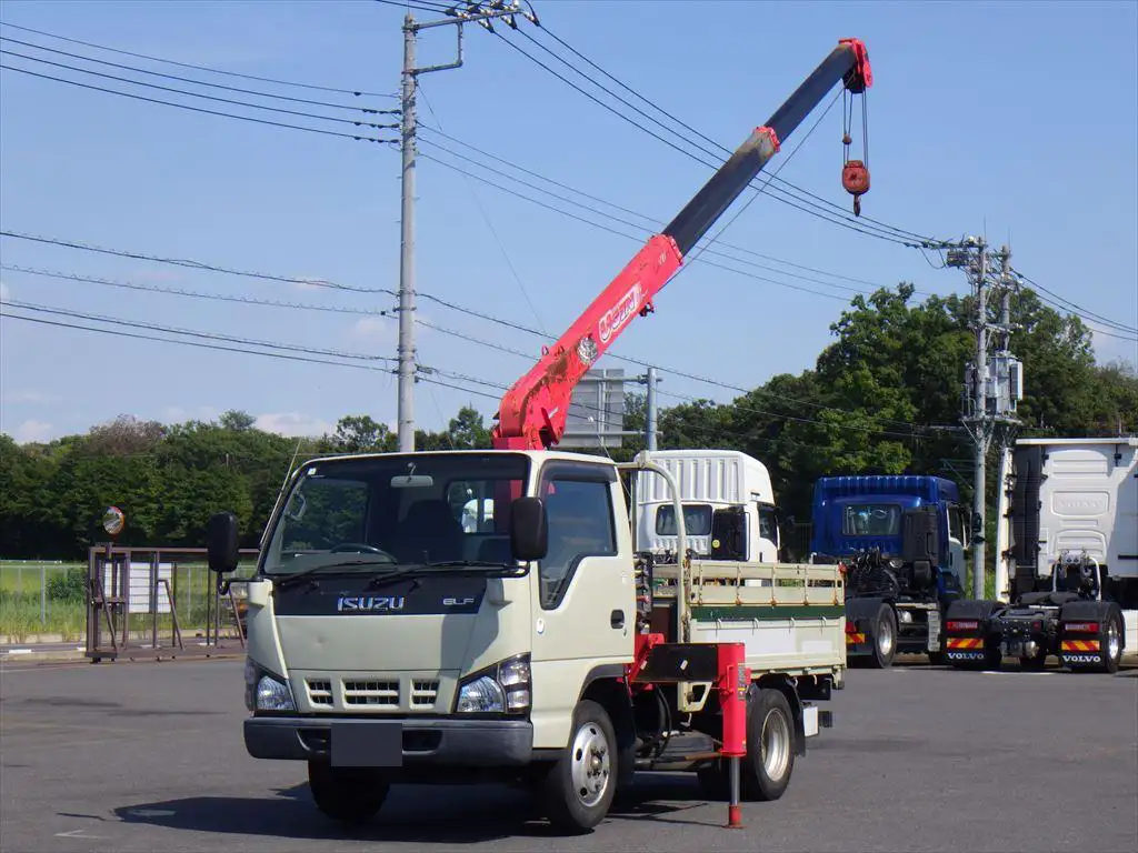 いすゞ エルフ 小型 クレーン付 床鉄板 3段 の中古トラック【車両No.174042】