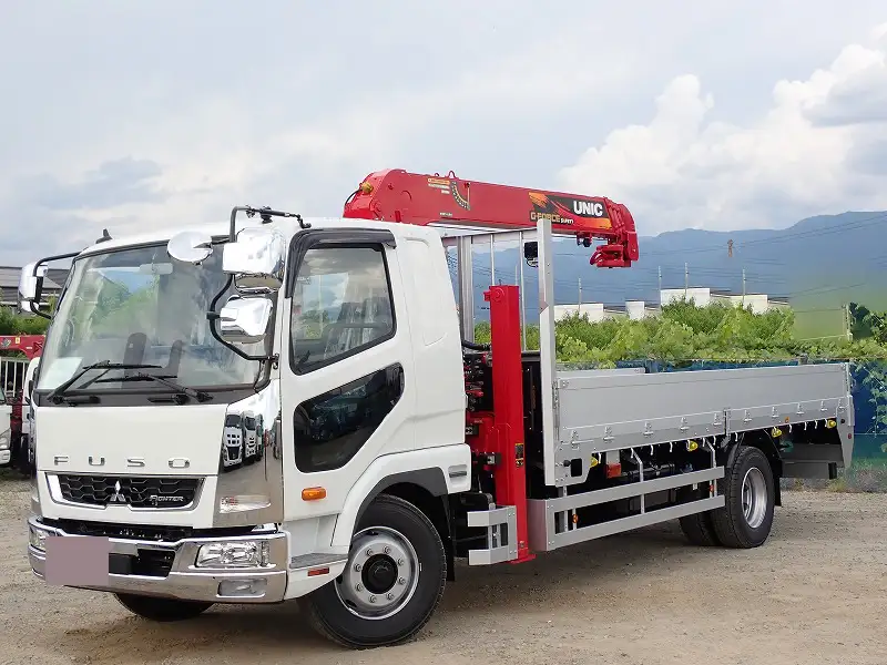 三菱 ファイター 中型/増トン 車両重機運搬 4段クレーン ラジコン の中古トラック【車両No.174697】