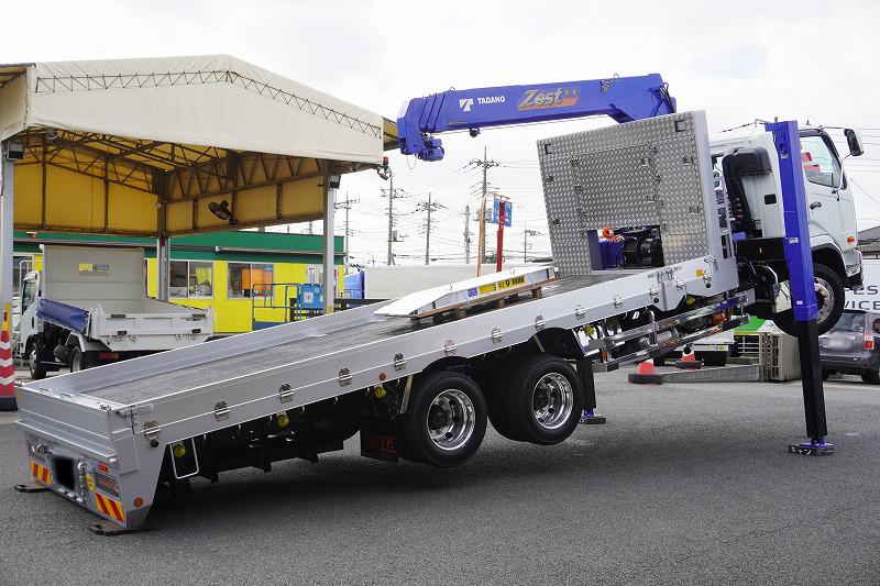 三菱 ファイター 中型/増トン 車両重機運搬 4段クレーン ラジコンの中古トラック画像4