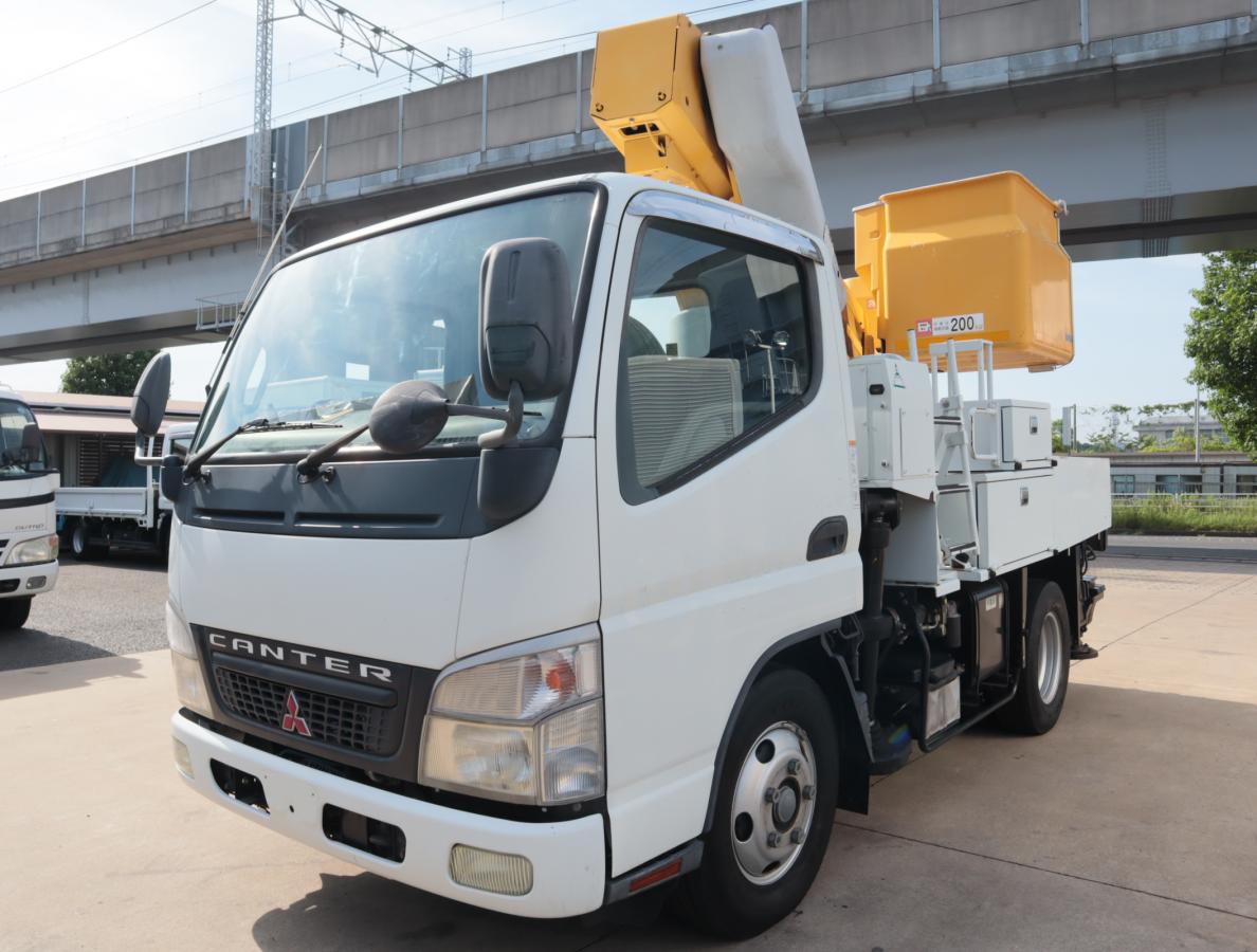 三菱 キャンター 小型 高所・建柱車 高所作業車 PA-FE73DB