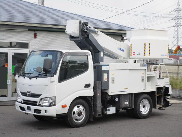 日野 デュトロ 小型 高所・建柱車 高所作業車 電工仕様｜画像1