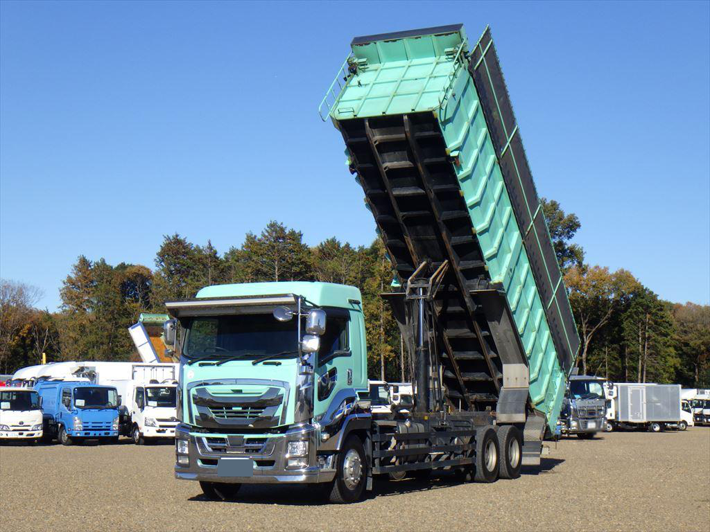 いすゞ ギガ 大型 ダンプ 土砂禁 天蓋付き｜画像1