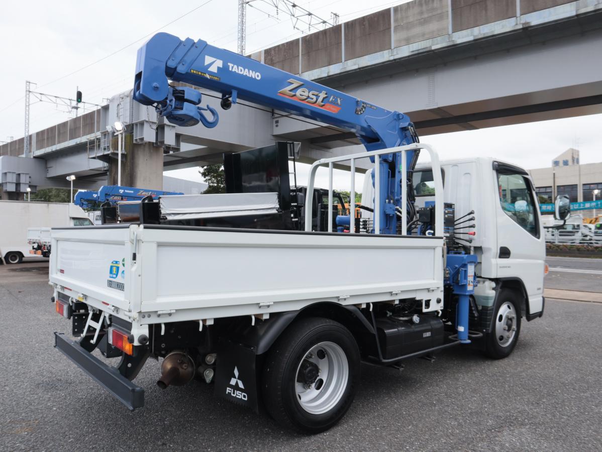 三菱 キャンター 小型 クレーン付き(ユニック) 床鉄板 3段の中古トラック画像3