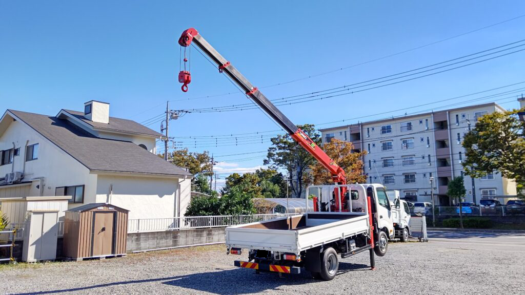 日野 デュトロ 小型 車両重機運搬 4段クレーン ラジコンの中古トラック画像4