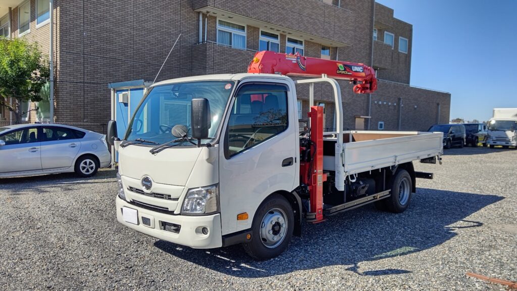 日野 デュトロ 小型 車両重機運搬 4段クレーン ラジコン｜画像1