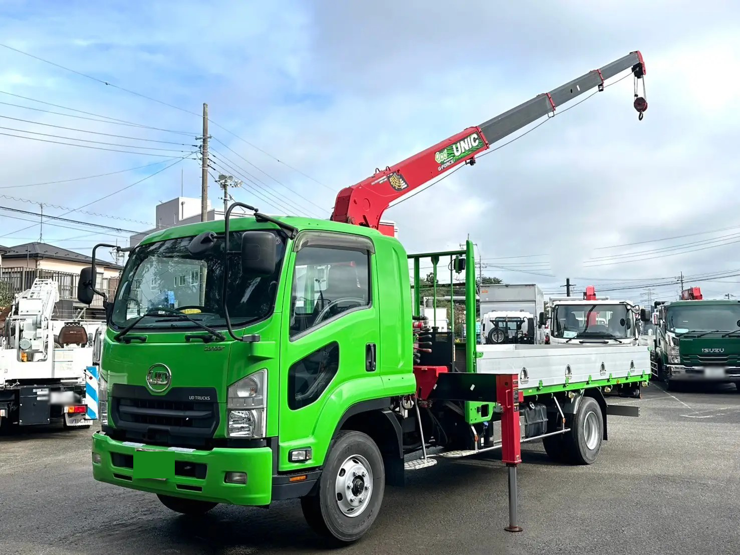 日産UD コンドル 中型/増トン クレーン付き(ユニック) アルミブロック 4段｜画像1