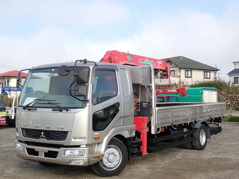 三菱 ファイター 中型/増トン クレーン付 床鉄板 4段 の中古トラック【車両No.177315】
