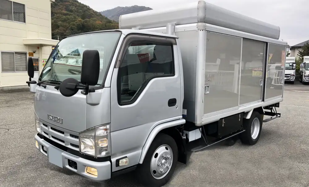 いすゞ エルフ 小型 アルミバン ボトルカー サイドドア の中古トラック【車両No.177736】