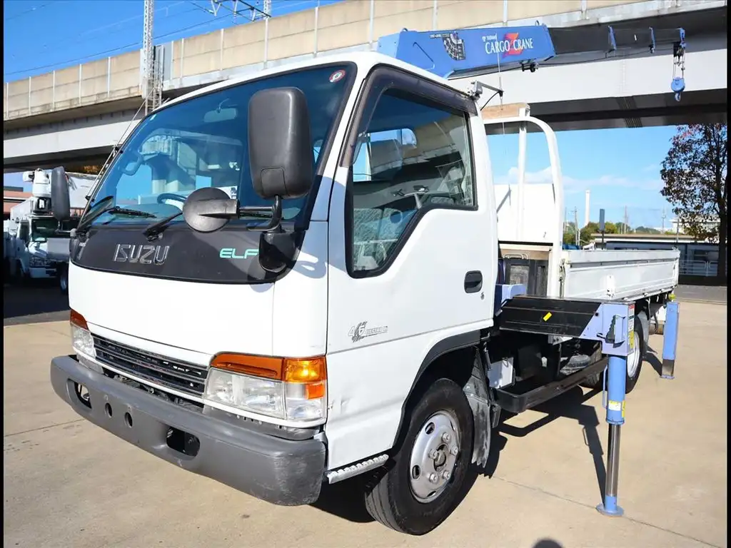いすゞ エルフ 小型 クレーン付 床鉄板 4段 の中古トラック【車両No.178069】