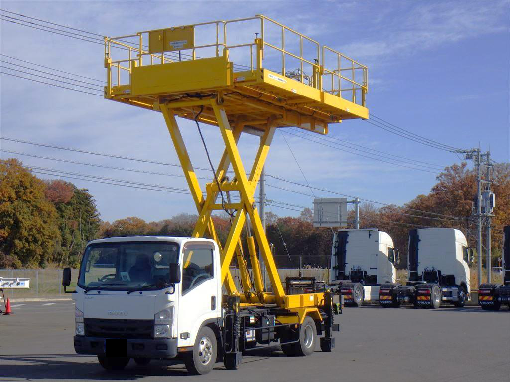 いすゞ エルフ 小型 高所・建柱車 高所作業車 TKG-NPR85YN｜画像1