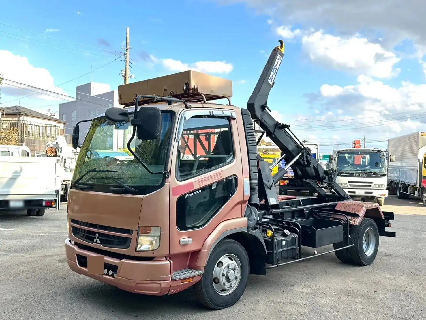 三菱 ファイター 中型/増トン アームロール ツインホイスト PDG-FK71R の中古トラック【車両No.178381】