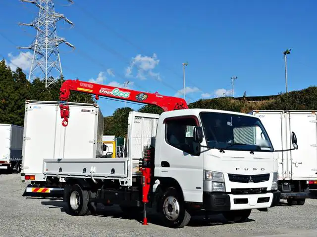 三菱 キャンター 小型 クレーン付 床鉄板 3段 の中古トラック【車両No.178365】