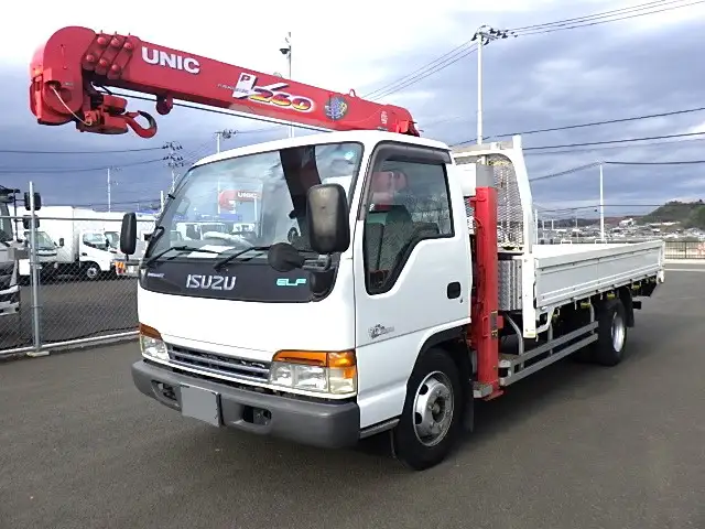 いすゞ エルフ 小型 車両重機運搬 4段クレーン ラジコン の中古トラック【車両No.178402】