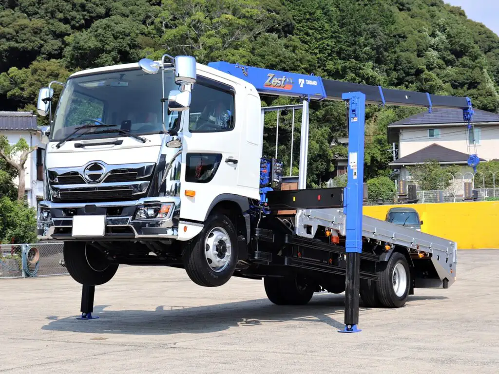 日野 レンジャー 中型/増トン 車両重機運搬 4段クレーン ラジコン の中古トラック【車両No.178521】