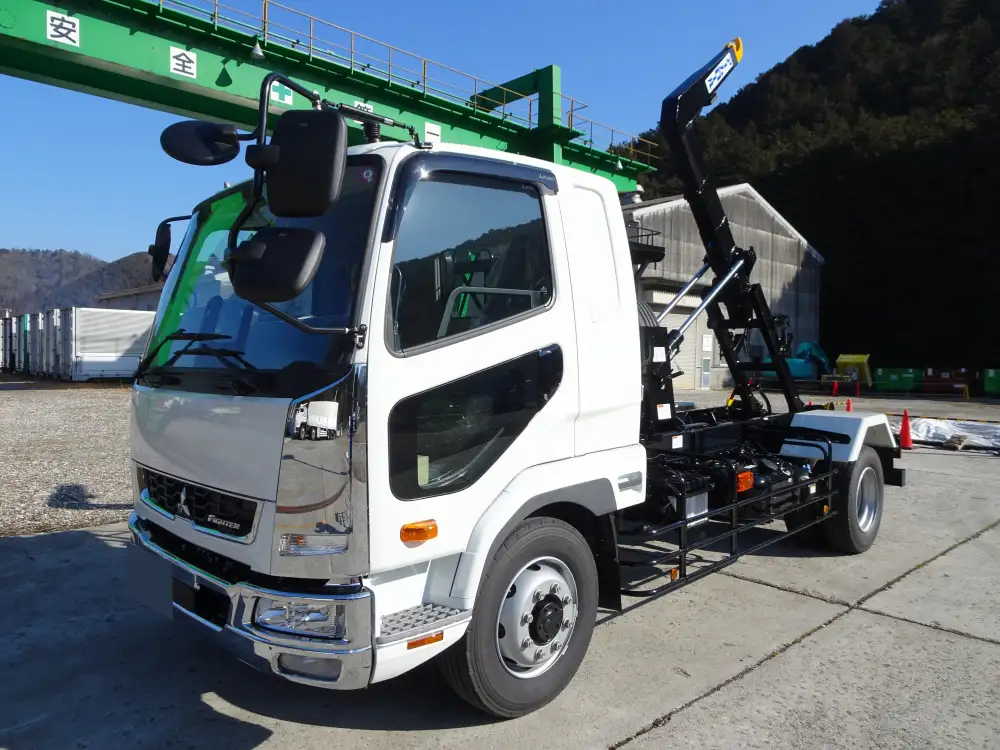 三菱 ファイター 中型/増トン アームロール コンテナ付き ツインホイスト の中古トラック【車両No.178957】