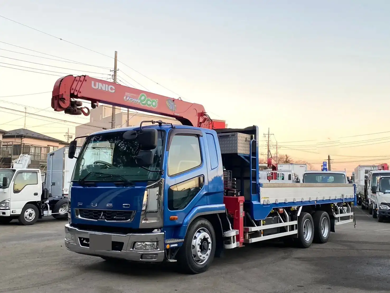 三菱 ファイター 中型/増トン クレーン付 アルミブロック 4段 の中古トラック【車両No.178911】
