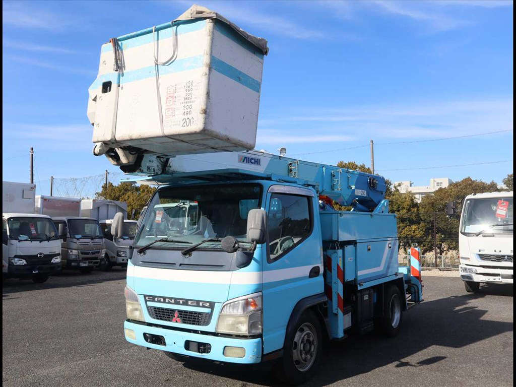 三菱 キャンター 小型 高所・建柱車 高所作業車 電工仕様｜画像1