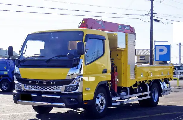 三菱 キャンター 小型 クレーン付 床鉄板 4段 の中古トラック【車両No.179812】