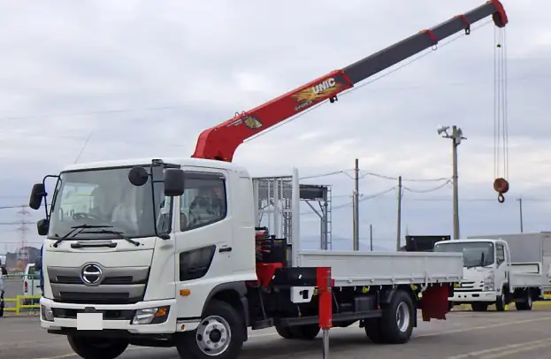 日野 レンジャー 中型/増トン クレーン付 床鉄板 4段 の中古トラック【車両No.179806】