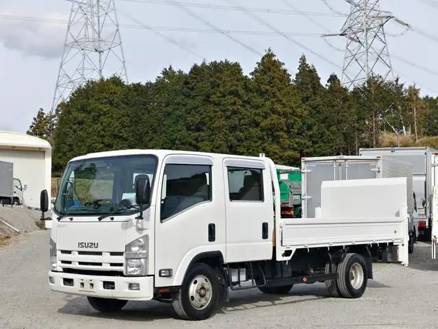 いすゞ エルフ 小型 平ボディ Wキャブ パワーゲート の中古トラック【車両No.179843】