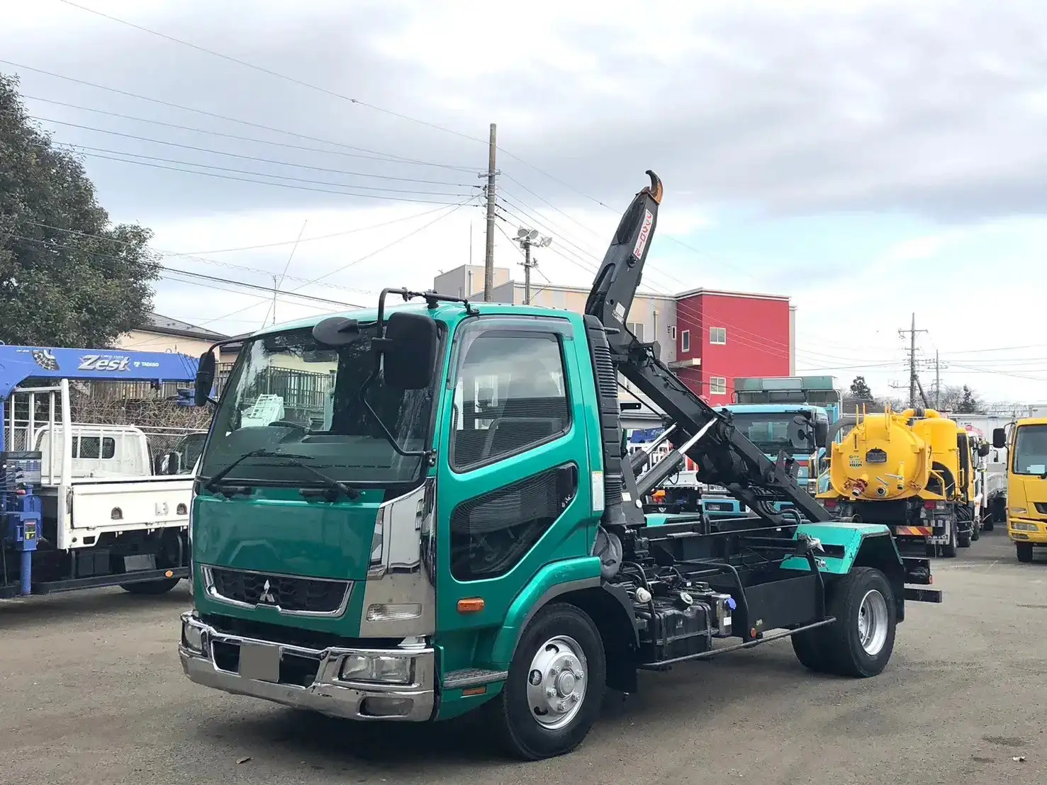 三菱 ファイター 中型/増トン アームロール ツインホイスト SKG-FK71F の中古トラック【車両No.180349】