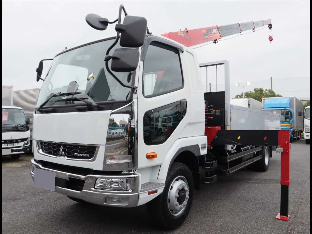 三菱 ファイター 中型/増トン クレーン付 アルミブロック 5段 の中古トラック【車両No.180525】