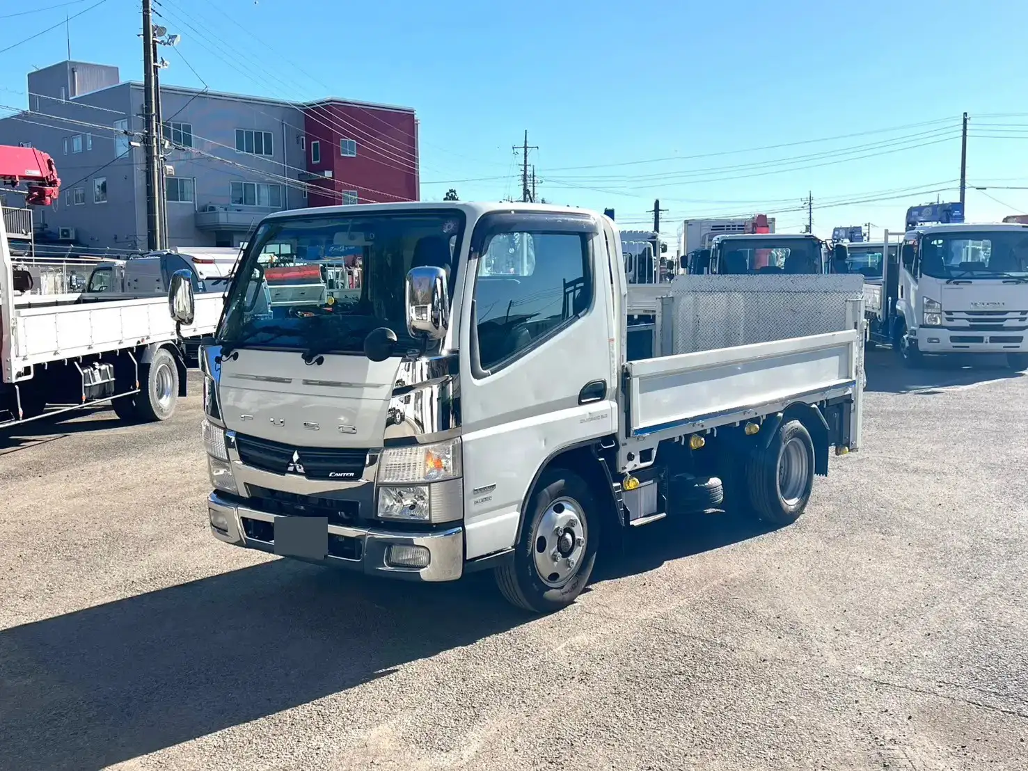 三菱 キャンター 小型 平ボディ パワーゲート 床鉄板 の中古トラック【車両No.180780】
