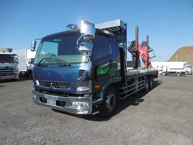 三菱 ファイター 中型/増トン クレーン付 ヒアブ ベッド の中古トラック【車両No.181269】