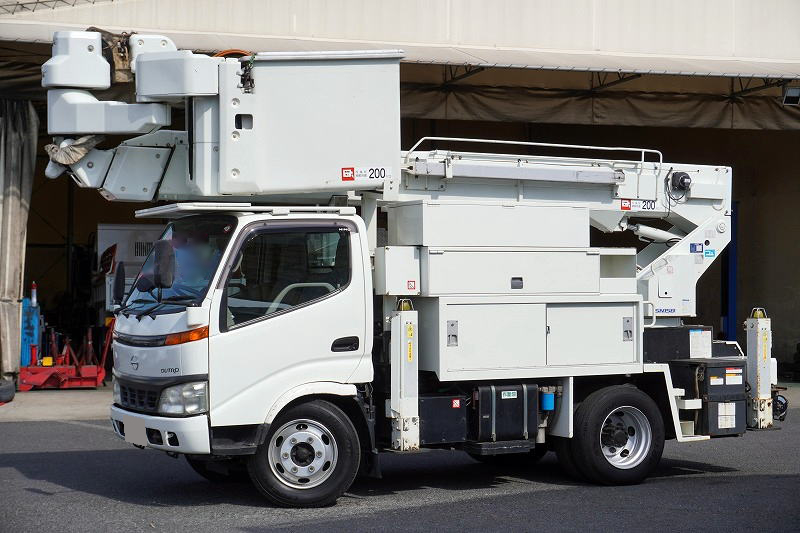 日野 デュトロ 小型 高所・建柱車 高所作業車 電工仕様｜画像1