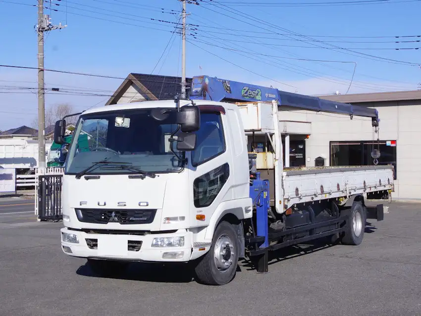 三菱 ファイター 中型/増トン クレーン付 床鉄板 4段 の中古トラック【車両No.182014】