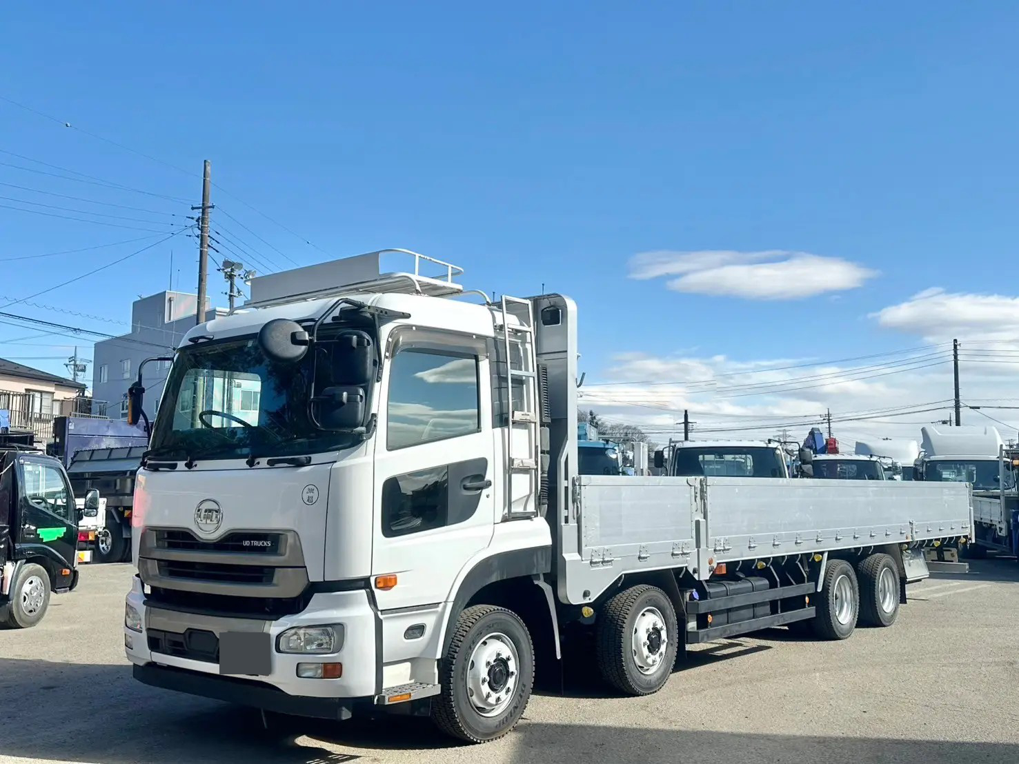 日産UD クオン 大型 平ボディ アルミブロック エアサス｜画像1