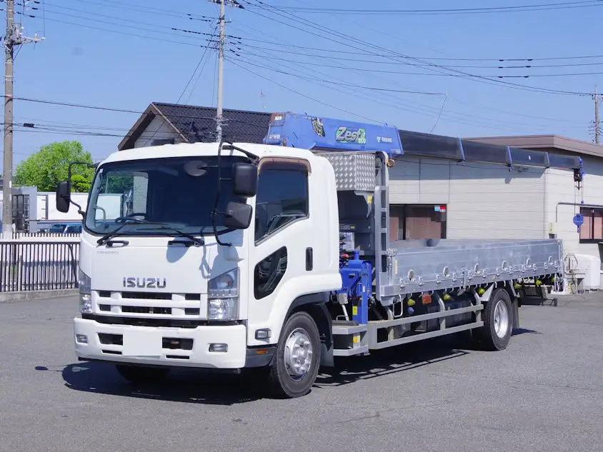 いすゞ フォワード 中型/増トン クレーン付 床鉄板 アルミブロック｜画像1