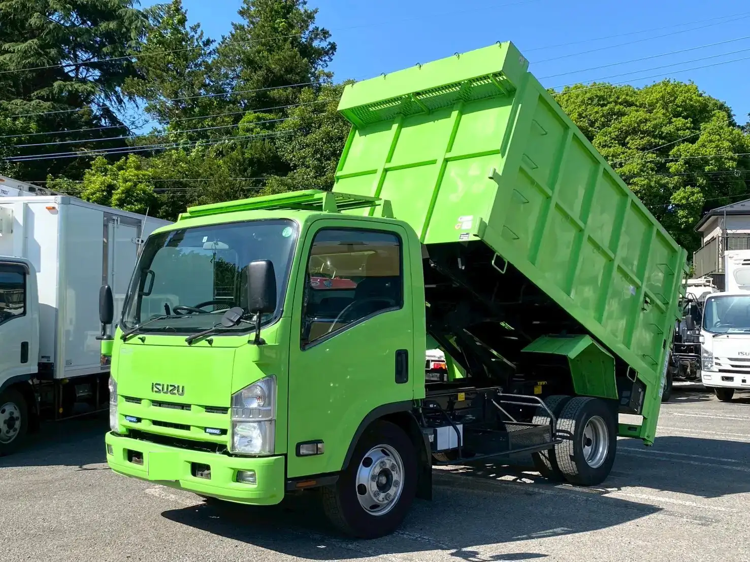 いすゞ エルフ 小型 ダンプ 土砂禁 SKG-NPR85YN｜画像1