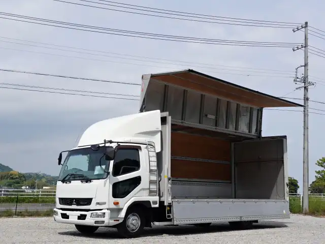 三菱 ファイター 中型/増トン ウイング パワーゲート ベッド の中古トラック【車両No.188435】