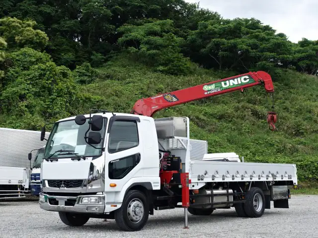三菱 ファイター 中型/増トン クレーン付 床鉄板 アルミブロック の中古トラック【車両No.189619】