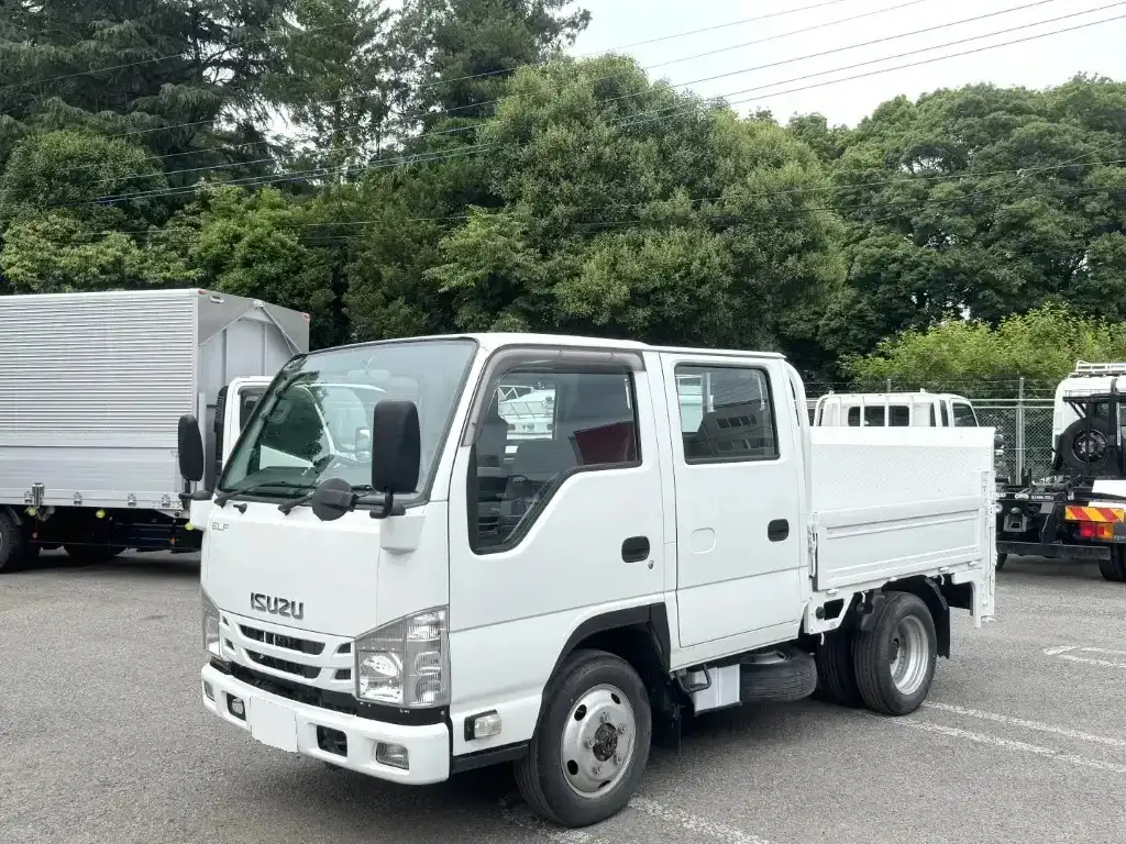 いすゞ エルフ 小型 平ボディ Wキャブ パワーゲート の中古トラック【車両No.189621】