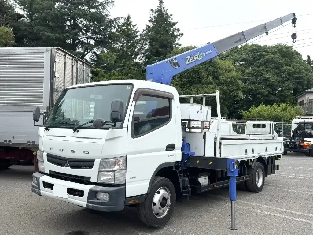 三菱 キャンター 小型 クレーン付 床鉄板 5段 の中古トラック【車両No.189623】