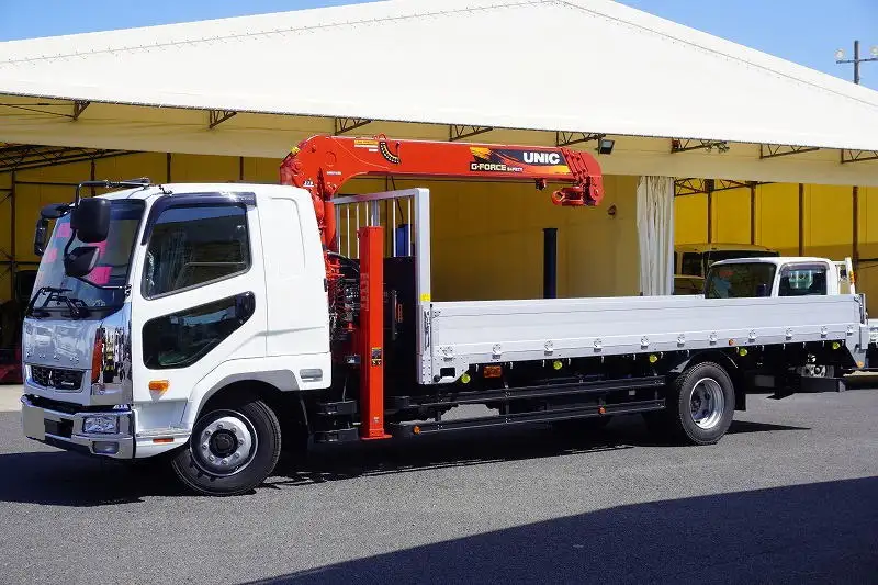 三菱 ファイター 中型/増トン 車両重機運搬 4段クレーン ラジコン の中古トラック【車両No.191008】