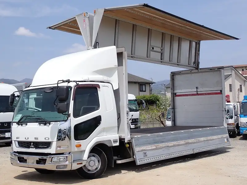 三菱 ファイター 中型/増トン ウイング パワーゲート ベッド の中古トラック【車両No.191039】
