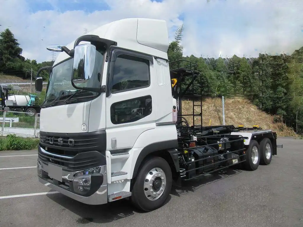 三菱 スーパーグレート 大型 アームロール ハイルーフ ツインホイスト の中古トラック【車両No.195565】