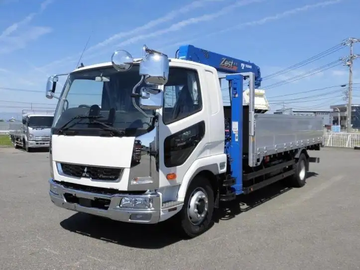 三菱 ファイター 中型/増トン 車両重機運搬 4段クレーン ラジコン の中古トラック【車両No.195544】