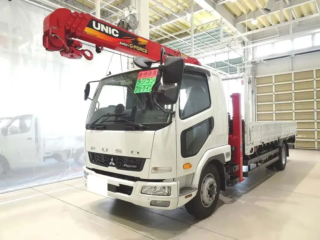 三菱 ファイター 中型/増トン 車両重機運搬 4段クレーン ラジコン の中古トラック【車両No.196328】
