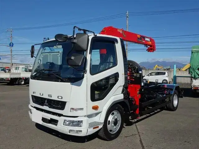 三菱 ファイター 中型/増トン アームロール クレーン付き ツインホイスト の中古トラック【車両No.196889】